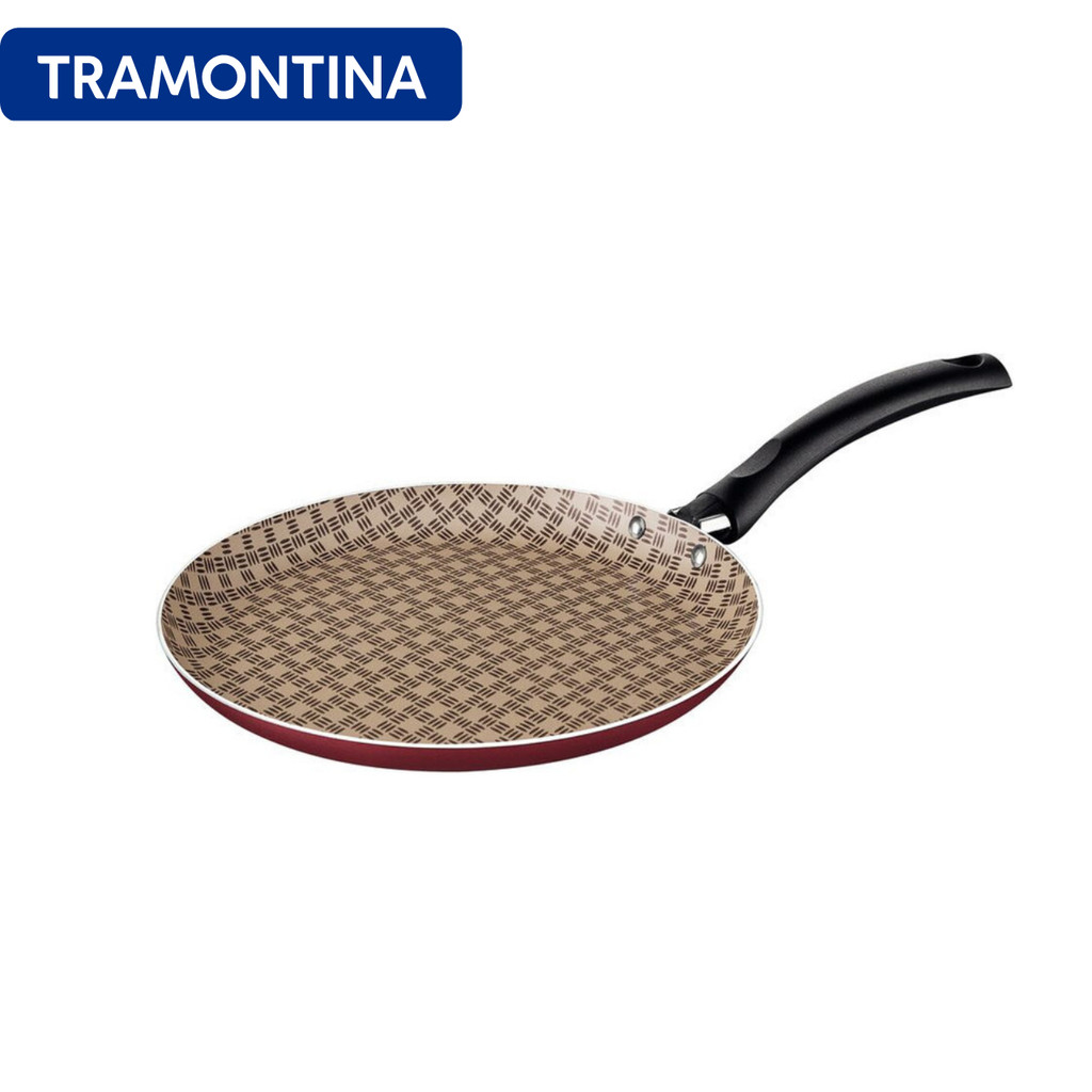 Panquequeira Tramontina Turim em Alumínio com Revestimento Interno e Externo em Antiaderente Starflon Max Vermelho 22 cm