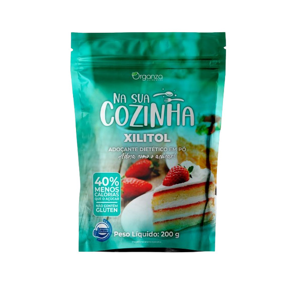 Xilitol Adoçante dietético em pó Organza 200g
