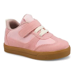 Tênis Infantil Feminino Estilo Samba Casual Camurça Confortável Rosa 20501 Pequito