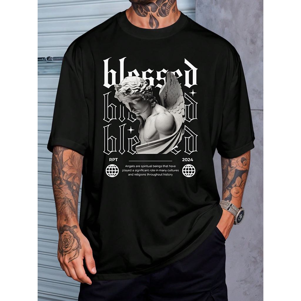 Camiseta  Angel Street Rua Skate Anjo Camisa Blusa Unissex Masculino Feminino 100% Algodão Plus Size