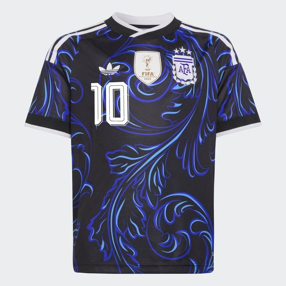 Camisa Argentina II Adidas 2026 Messi 10 Infantil Azul Oficial + NF