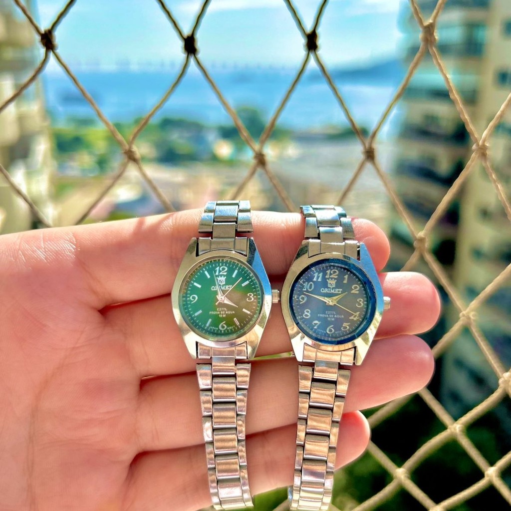 Relógio Orimet Pequeno Feminino a Prova D´Água Prata Luxo em Oferta na Shopee