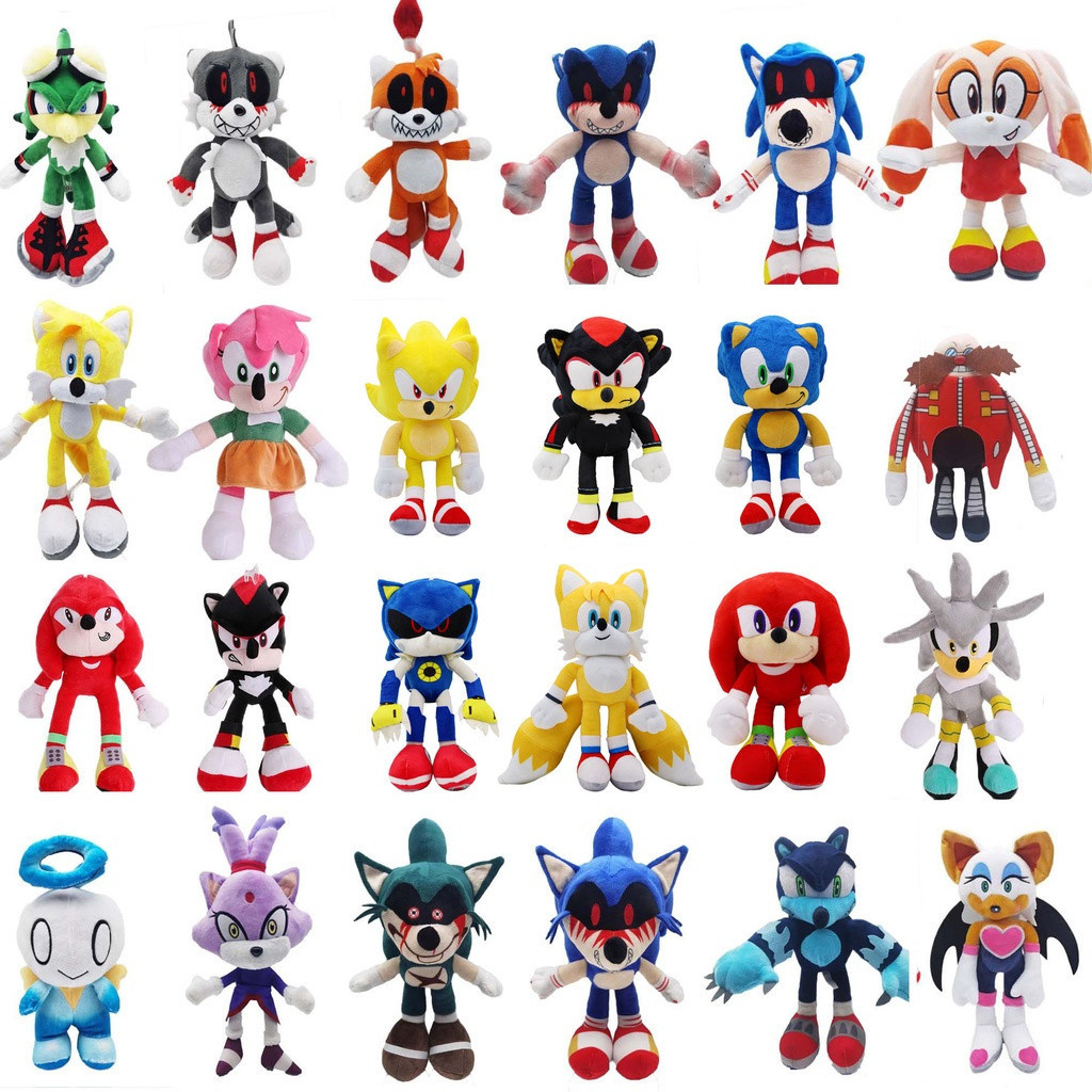 Sonic The Hedgehog Shadow Amy Rose Knuckle Tail Silva Brinquedo de Pelúcia Cartoon Boneco Macio Recheado Brinquedos Pres