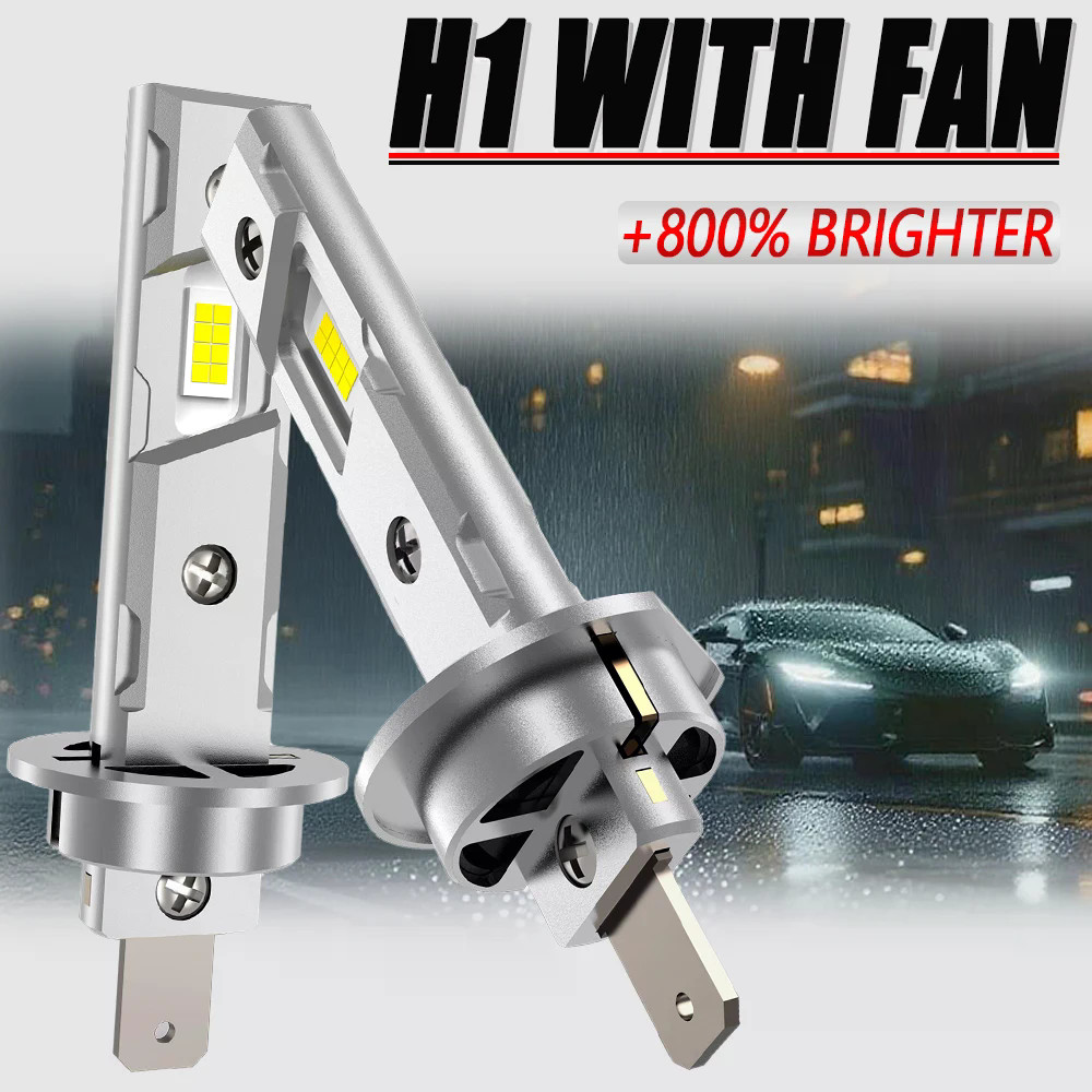 Farol CANBU LED H1 800000LM 1000W Ventilador De Alta Potência Lâmpadas De Carro De Refrigeração Para Luzes De Nevoeiro 1