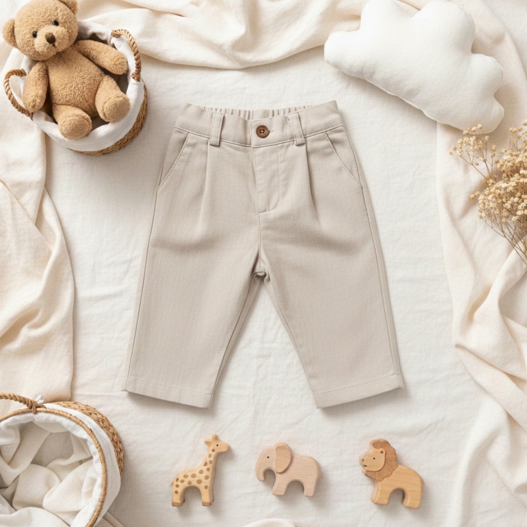 Calça Linho Bebê Menino Social Confortável Barra Reta P M G em Oferta na Shopee