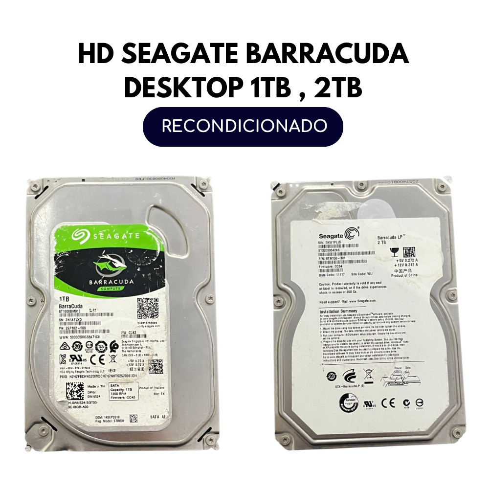 HD Seagate Barracuda Desktop 1TB , 2TB