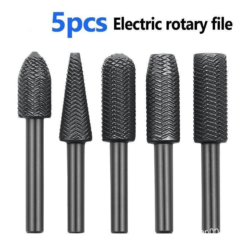 Lima De Aço Rotativa Especial Em Forma De Relevo De 5pcs Elétrica De Cabeça De Retificação metal Macio Escareador De Reb