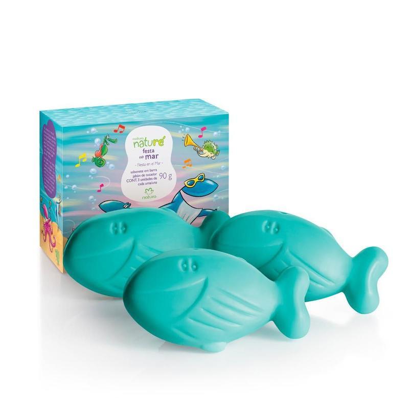 Sabonete Em Barra Festa No Mar Natura Naturé 3 X 90 G