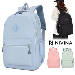Mochila Escolar Com Estojo De Grande Capacidade Para Estudante Feminina Masculino Nylon Impermeavel