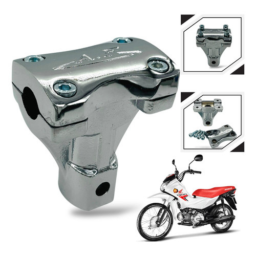 Adaptador Mesa Guidão Honda Pop 100 110i Alumínio Reforçado - Cromado em Oferta na Shopee
