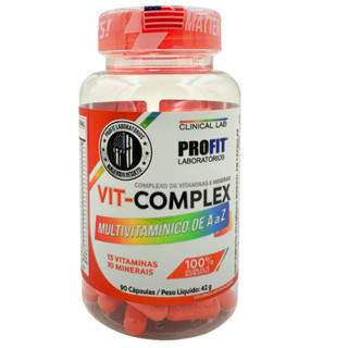 Multivitamínico Vit Complex 90 Cápsulas Profit Laboratórios Vitaminas e Minerais Essenciais em Oferta na Shopee
