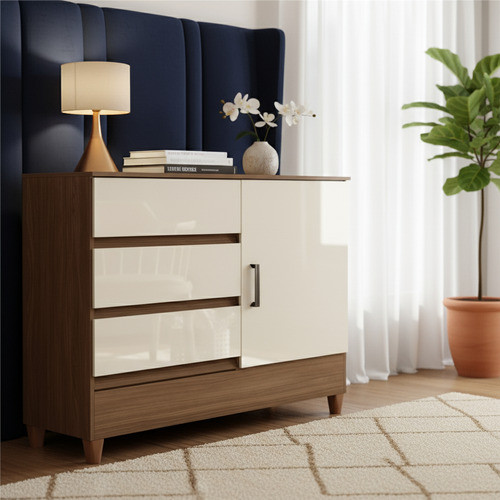 Cômoda Santos Andirá Fit 1.4 Cor Jequitiba/off White 