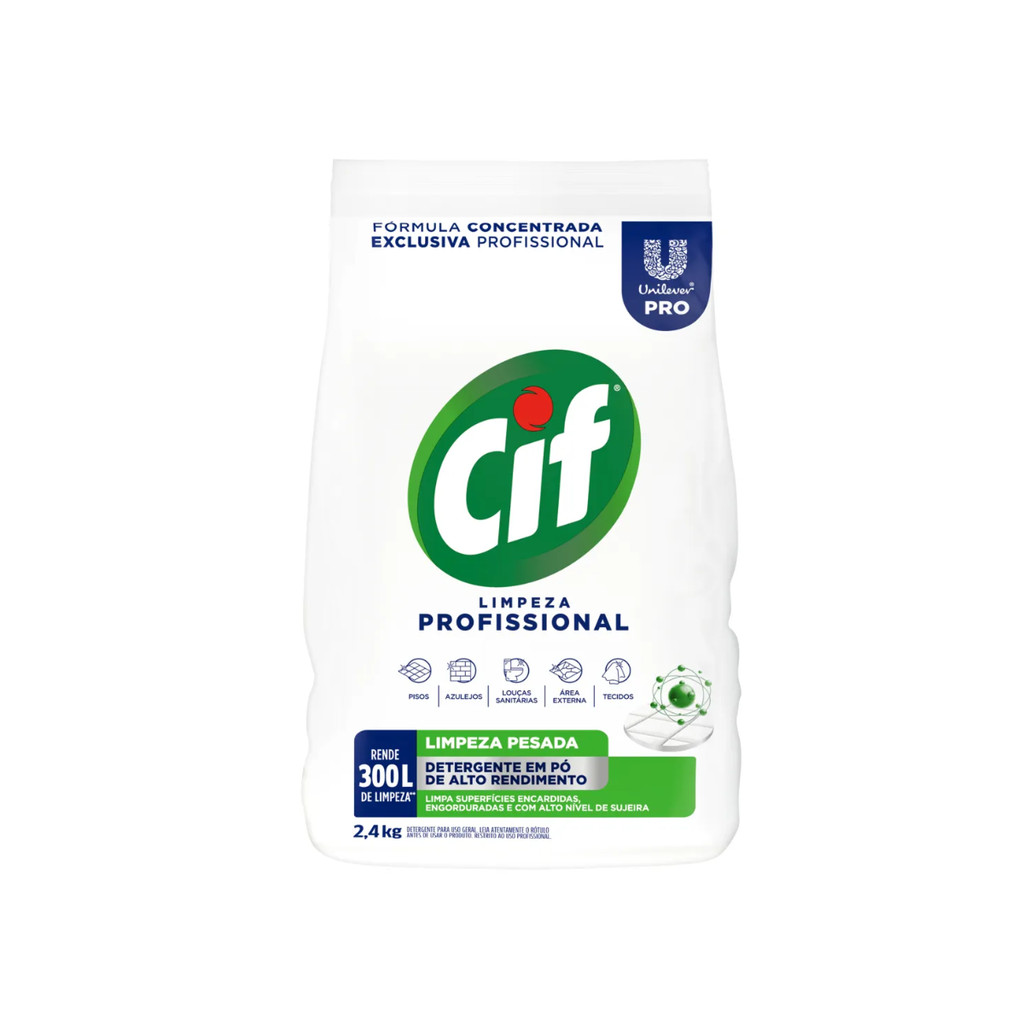 Limpador em Pó Limpeza Profissional 2,4kg Cif em Oferta na Shopee