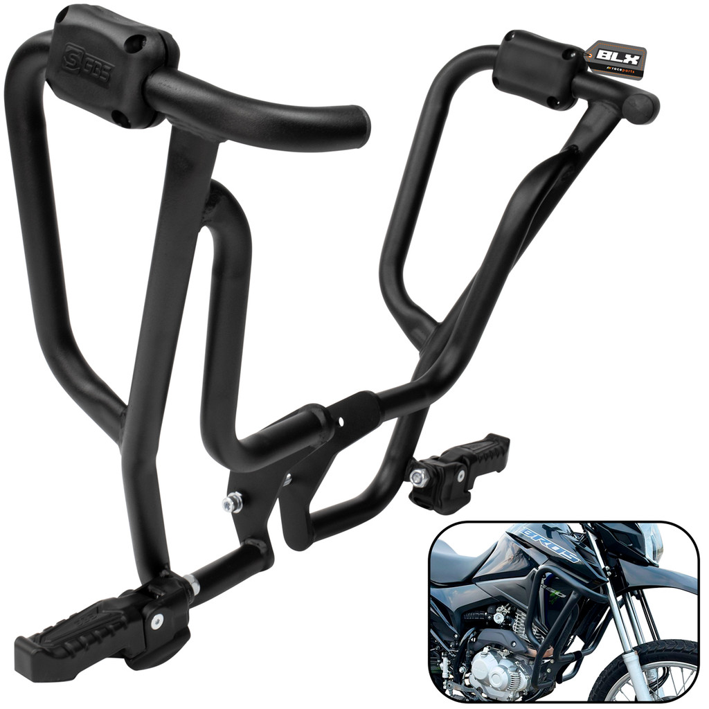 Proteção De Carenagem E Motor Bros 160 C/ Pedal Mata Cachorro (2016-2024) Gbs