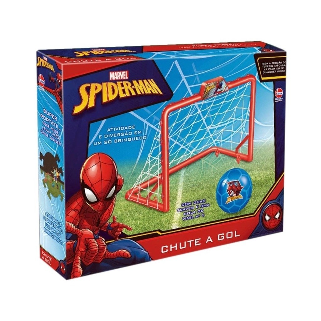 Chute a Gol homem Aranha 2046 - Líder Brinquedos em Oferta na Shopee