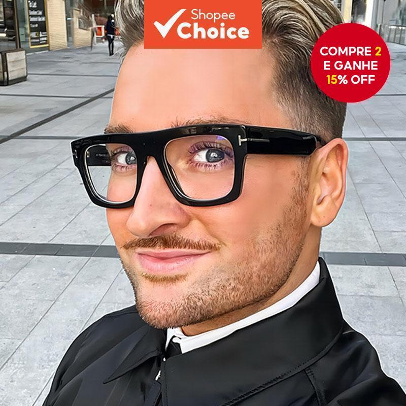 Óculos De Armação Quadrada T Ópticos Com Bloqueio De Luz Azul Para Homens E Mulheres em Oferta na Shopee