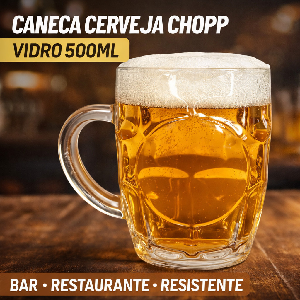 02 Canecas De Vidro Chopp Cerveja Bar Restaurante Padaria Outback Churrasco Presente