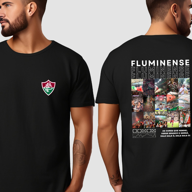 Camiseta Futebol Flu tricolor Carioca em Algodão Blusa unisexx Camisa Time