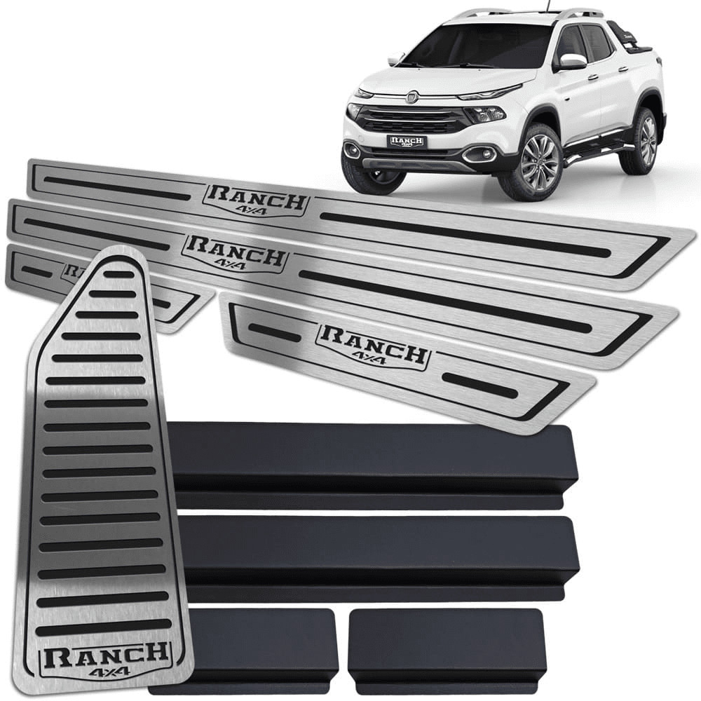 Kit Soleira Descanso Pé Toro 2016 até 2021 Baixo Relevo