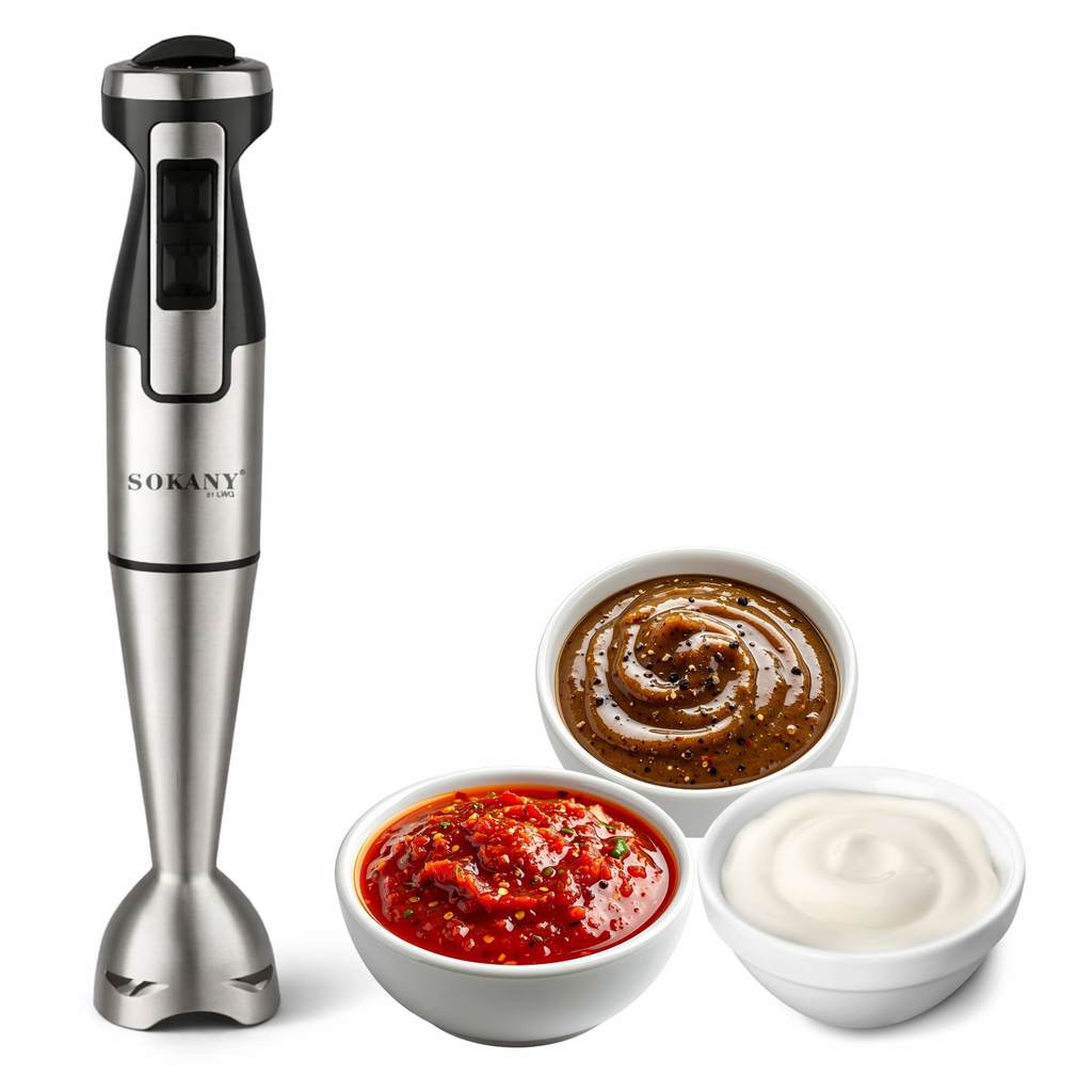 Mixer De Mão Inox 1000w Elétrico 2 Velocidades Profissional