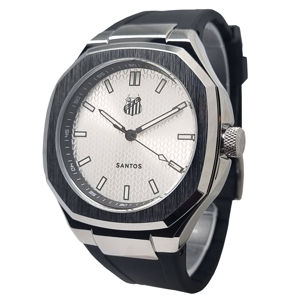 Relógio Oficial Santos FC Pulseira Preta SAN-008-2