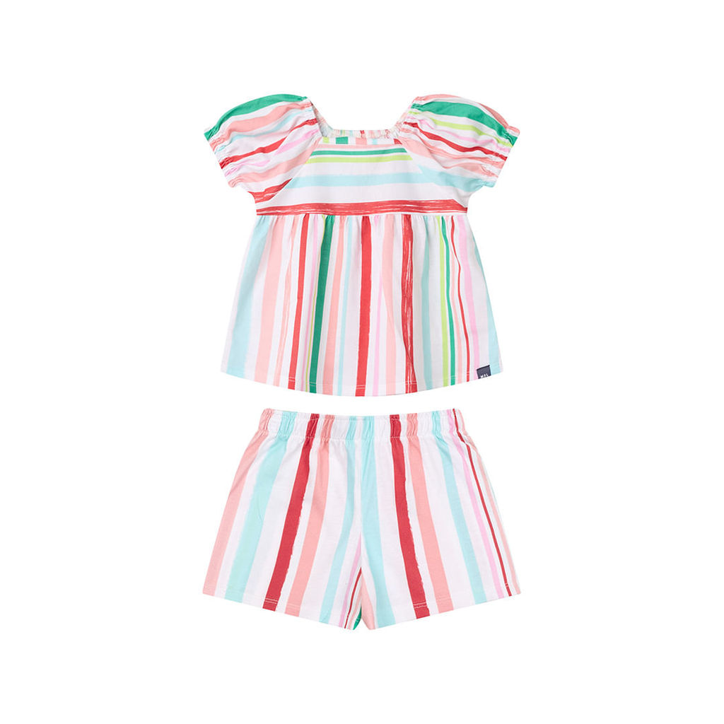 Conjunto Curto Listrado Menina Marisol