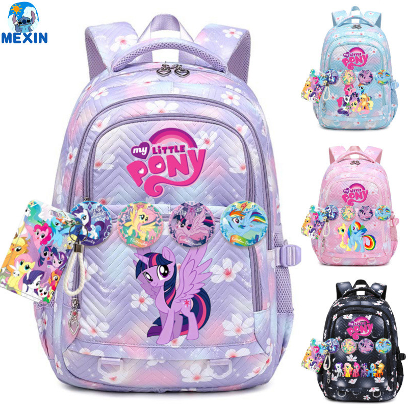 Nova Mochila Protetora de Coluna Infantil com Porta-Cartões My Little Pony Cartoon