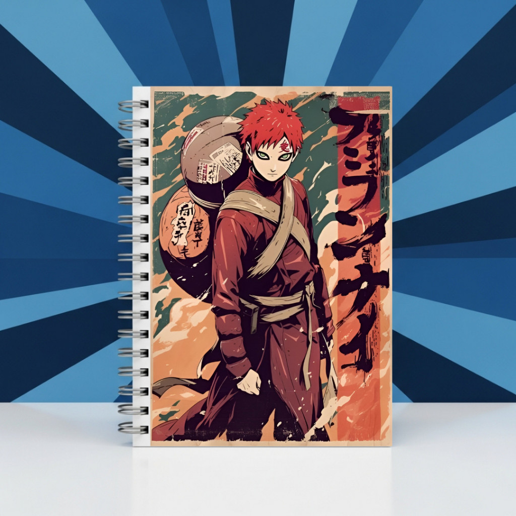 Kit 10 Adesivos Para Capa de Caderno Anime Naruto Gaara Top Excelente Qualidade Vinil Adesivo