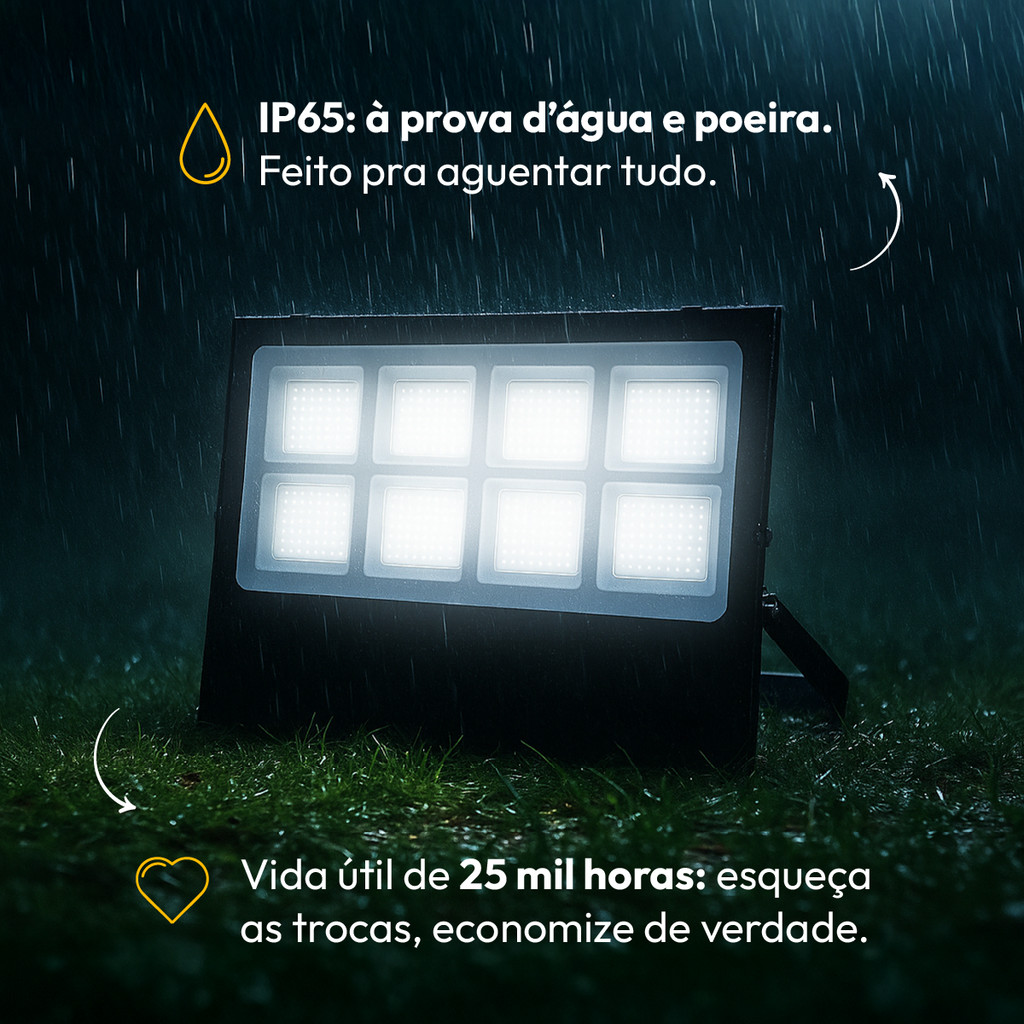 Refletor Slim Holofote Led 100w 500w 6500k Branco Frio Bivolt Iluminação Externa IP65 Alut By Avant em Oferta na Shopee