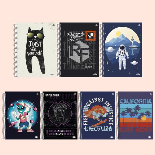 Caderno Universitario Masculino 10 Materias 160 Folhas Capa Dura Sortido Caderno Material Escolar Volta às Aulas em Oferta na Shopee