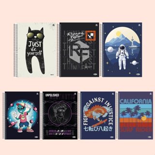 Caderno Universitario Masculino 10 Materias 160 Folhas Capa Dura Sortido Caderno Material Escolar Volta às Aulas em Oferta na Shopee