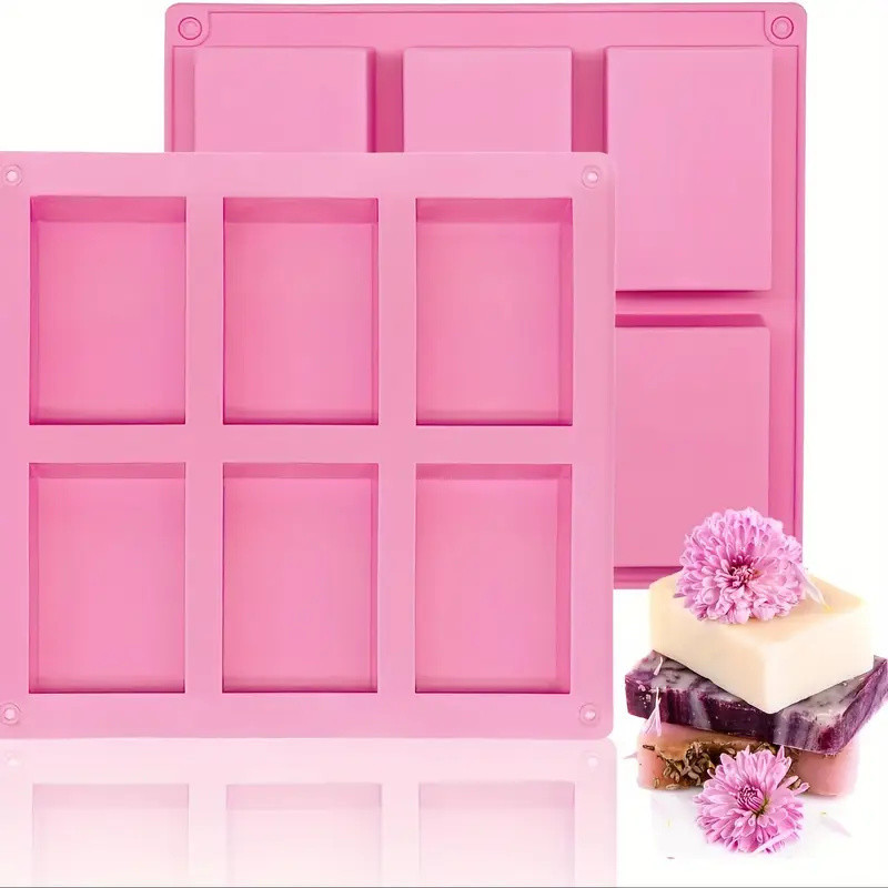 Formas de silicone ovais e retangulares de 90g para sabonete com lindos padrões em Oferta na Shopee