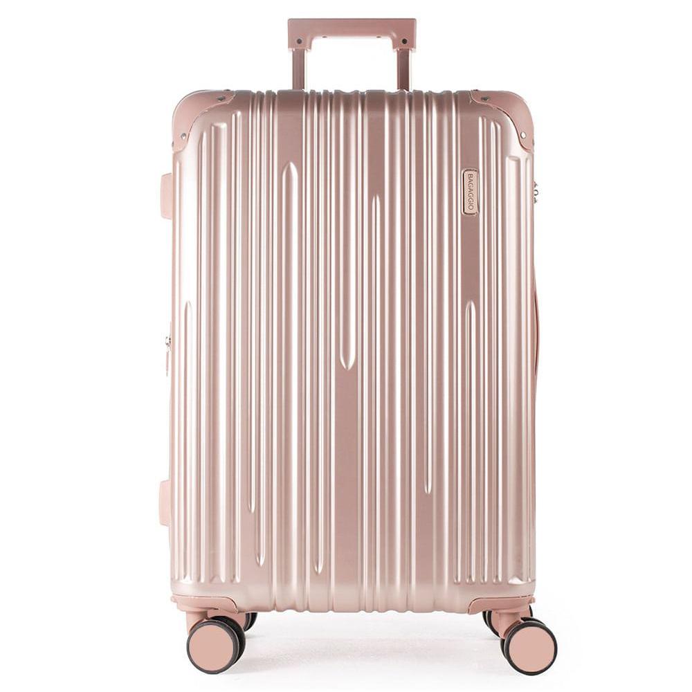 Mala Média 23 kg Policarbonato 4 Rodas 26" Monte Carlo Rosé em Oferta na Shopee