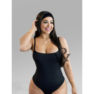 Body Feminino Alcinha Regata Decote Reto com Forro Suplex em Oferta na Shopee