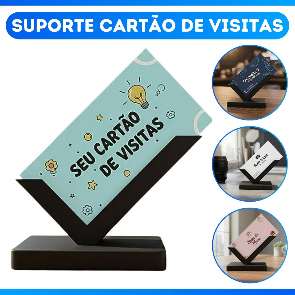Expositor Porta Cartão De Visita - Suporte Para Cartão Panfleto Livreto Escritório - Melhor Preço!