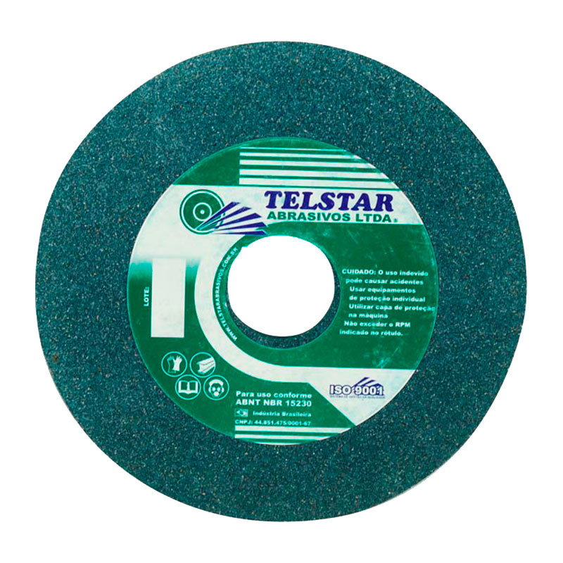 Rebolo Telstar Chanfrado 6 X 1/4 GC 60 Ideal para Afiação e Desbaste Ótima Qualidade Imperdível