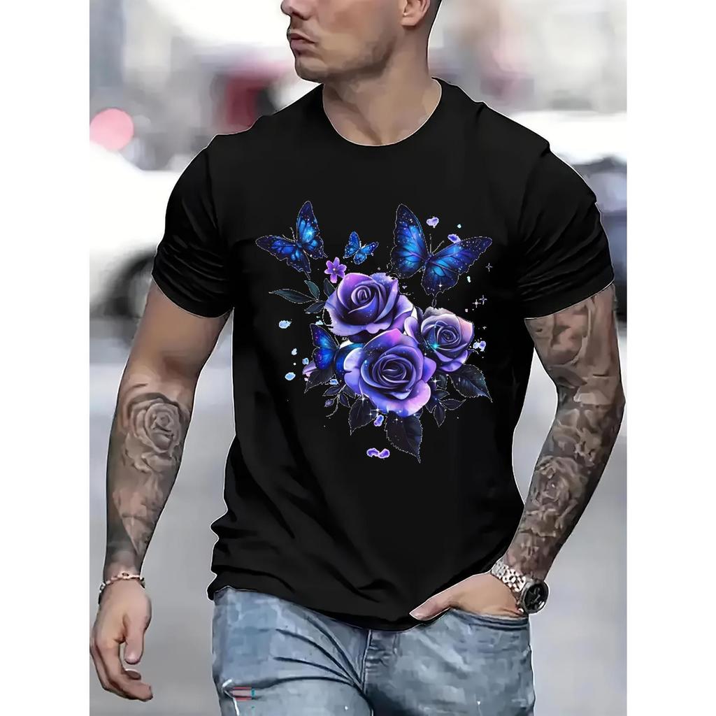 Dia dos Namorados, Exterior, Lazer, Moda, Esporte, T, Sangue, Roxo, Rosa, Cor Real, Pintura a Spray, Gola Redonda, Micro