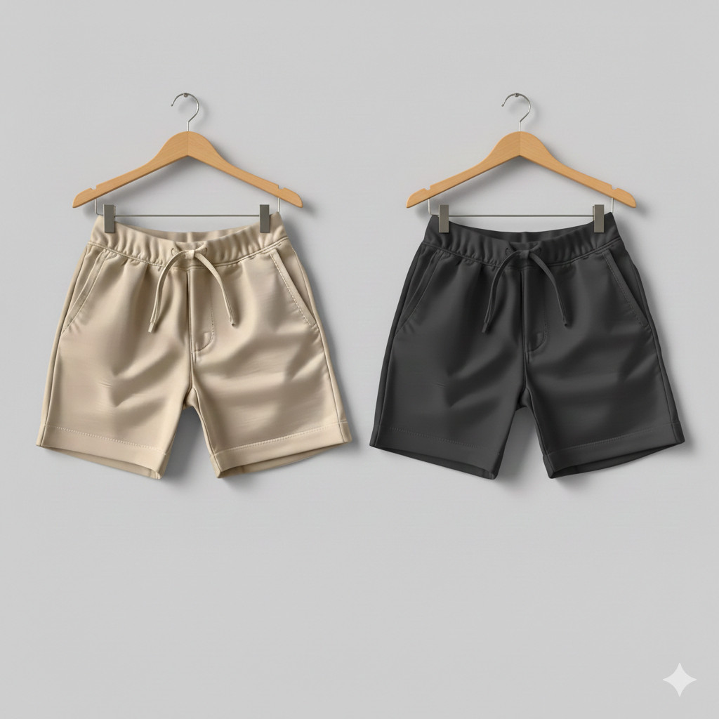 Kit 2 Bermuda Infantil Moletom Lisa Short Menino Juvenil Para Criança Bermuda Moletom Estampado Premium