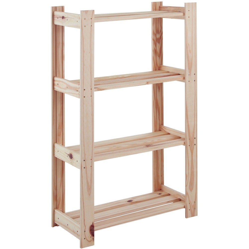 Estante Modulare em madeira pinus com 4 prateleiras 62,2 x 30,2 x 107,2 cm - Tramontina