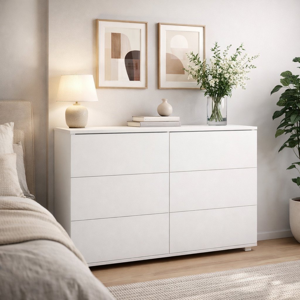 Cômoda 6 Gavetas Merlot em Oferta na Shopee