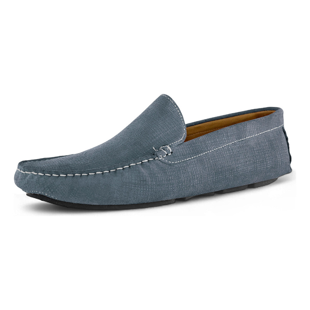 Mocassim Drive Masculino Couro Camurça Linho Forrado Couro Varias Cores