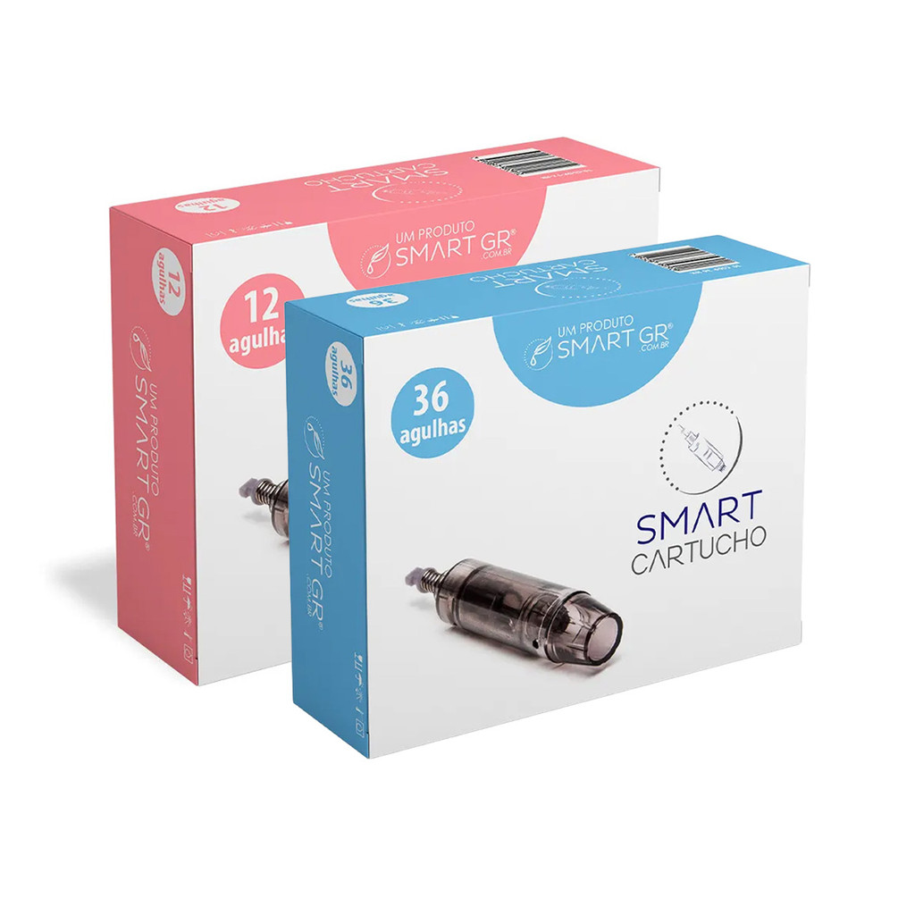 Kit 2 Cx 10 Unidades Cartucho Smart Derma Pen 12 Agulhas e 36 Agulhas  - Smart Gr
