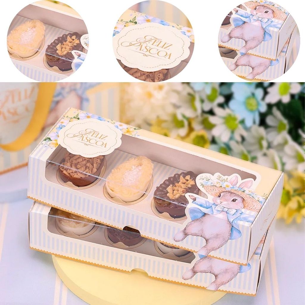 10 CAIXA COM VISOR P/ 4 MINI OVOS 50G AMANHECER 5505 ( PASCOA JANGO 2026 )