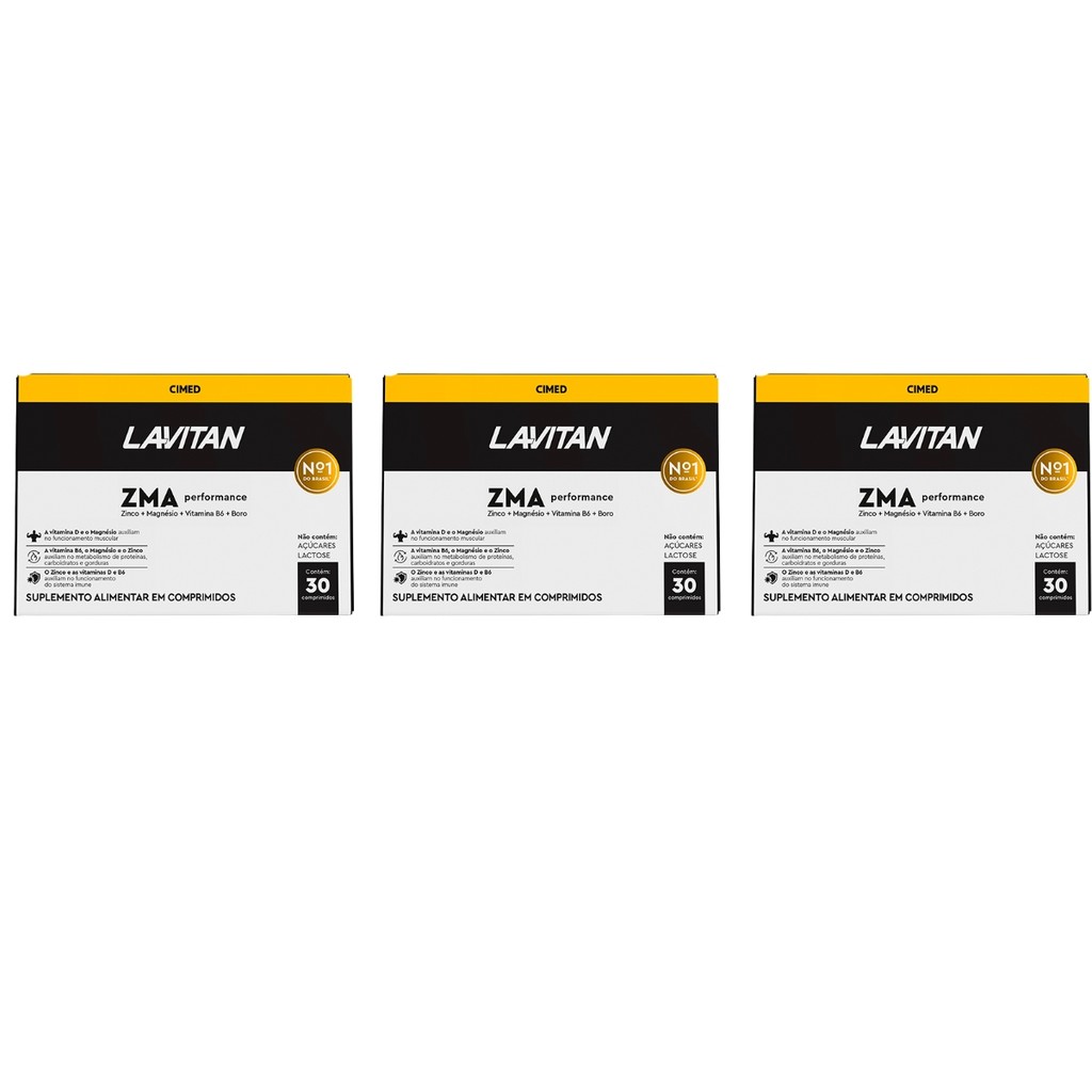 Kit 3 Lavitan Zma Performance Polivitamínico 30 Comprimidos