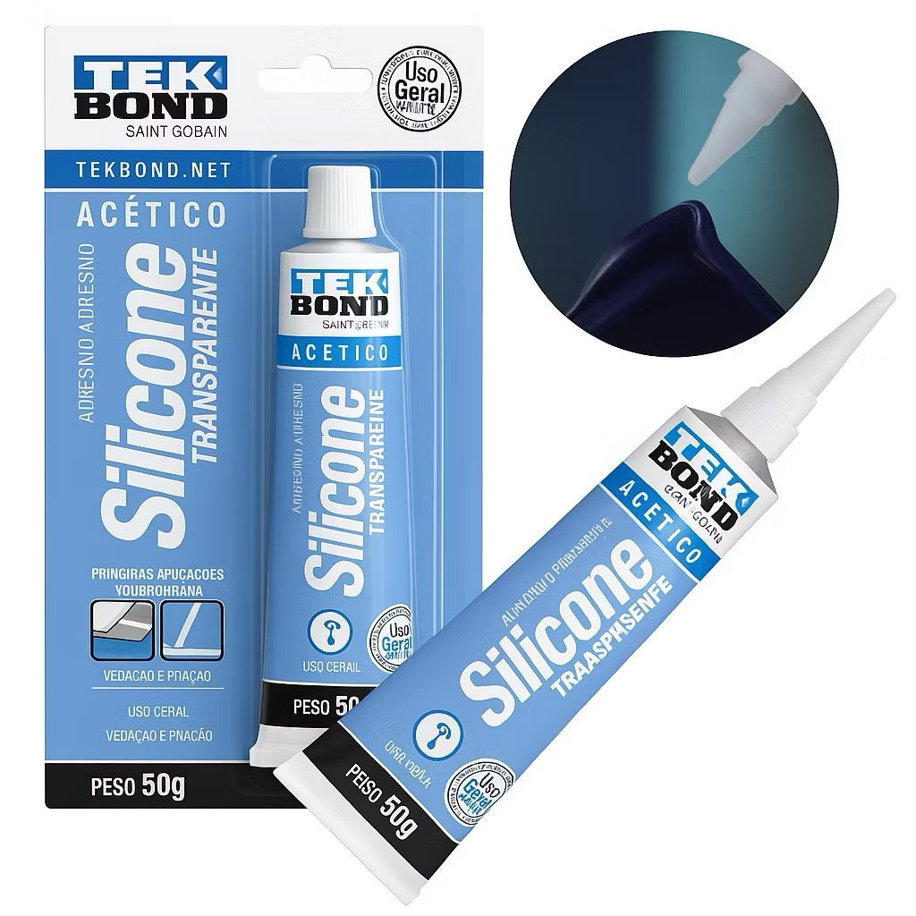 Cola Silicone Banheiro Antifungo Tek Bond 50g Transparente