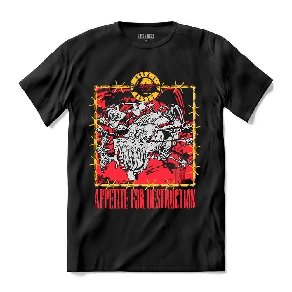 Camiseta Guns N' Roses - Appetite for Destruction Brown Tee em Oferta na Shopee