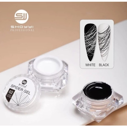 Gel Spider Teia de Aranha Branco ou Preto para Decoração de Unhas Nail Art Profissional