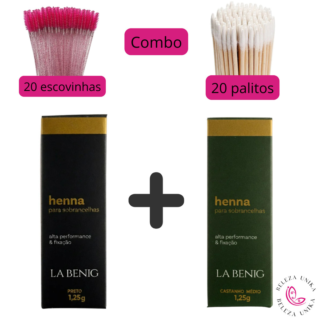 Henna lá Benig 1,25 kit com 2 unidades