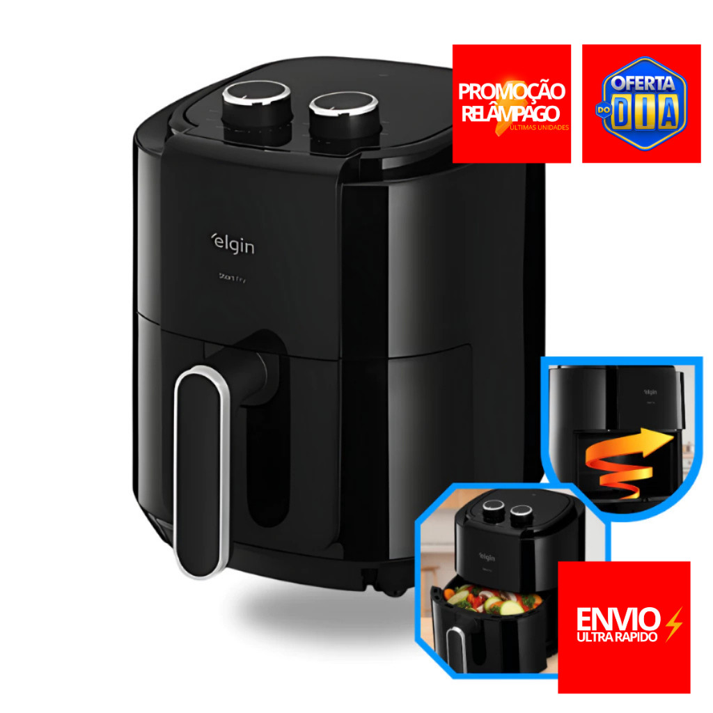 Fritadeira Eletrica Air Fryer 3.5 Litros 1400w 3.5 Litros 127v Sem Oleo Facil E Rapido
