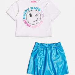 Conjunto Infantil de Verão Azul Happy Days